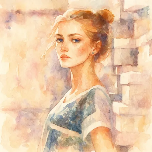 水彩时尚插画