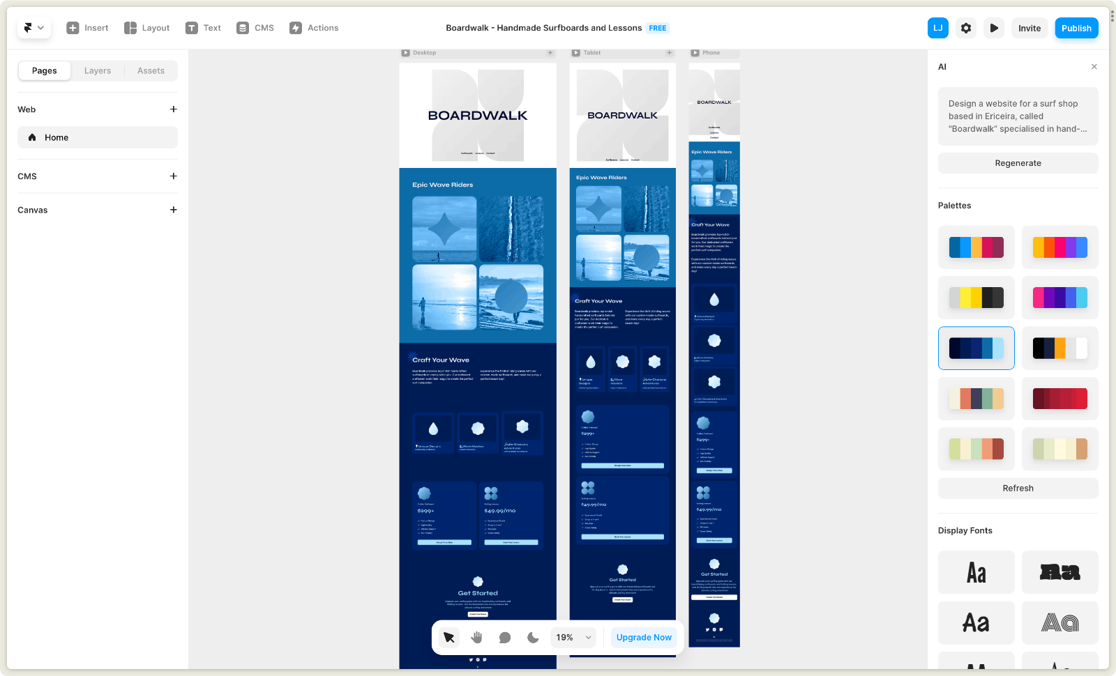 Framer AI 快速自动建站