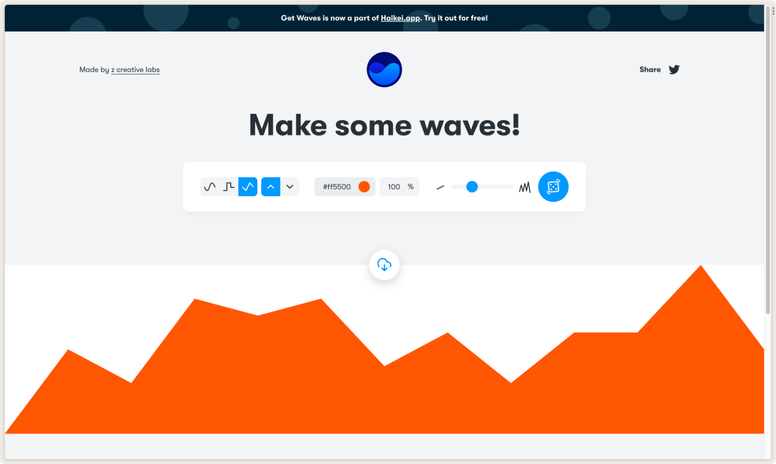 Get Waves SVG 波形生成器