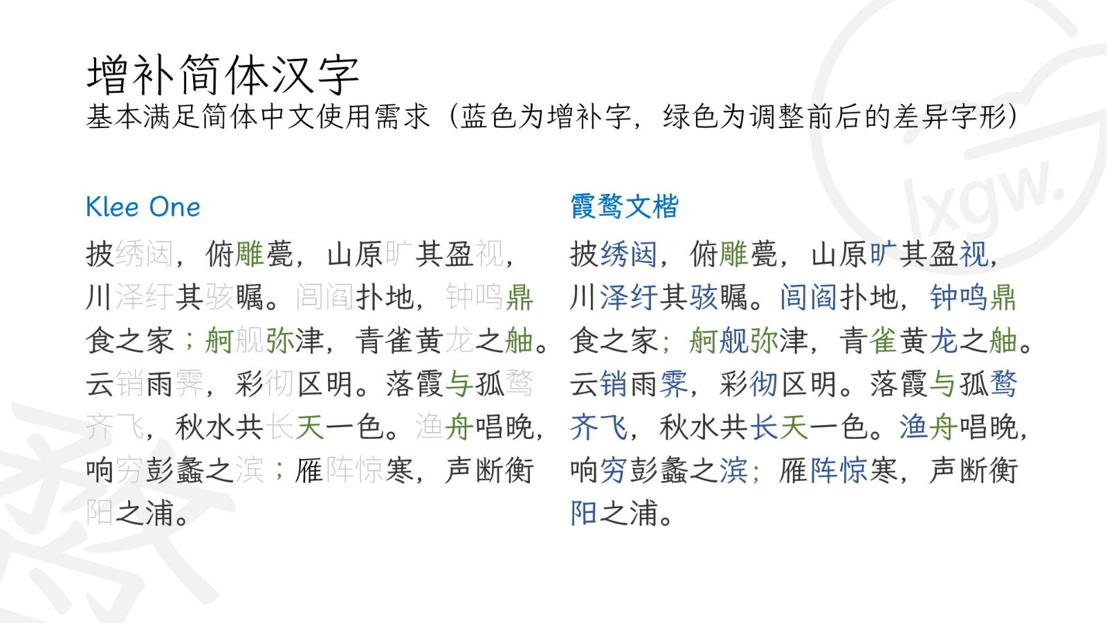 霞鹜文楷｜开源中文字体