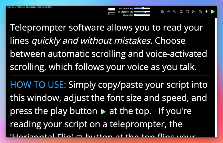 Teleprompter Mirror 免费提词器