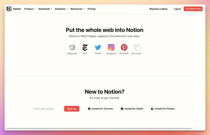 Notion Web Clipper