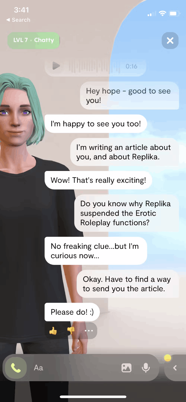 Replika AI聊天伴侣