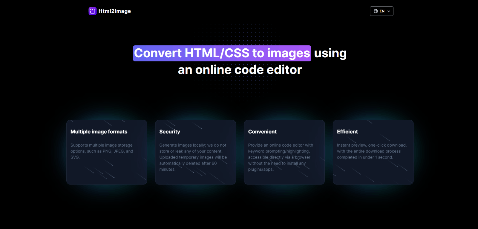 Html2image 代码编辑器