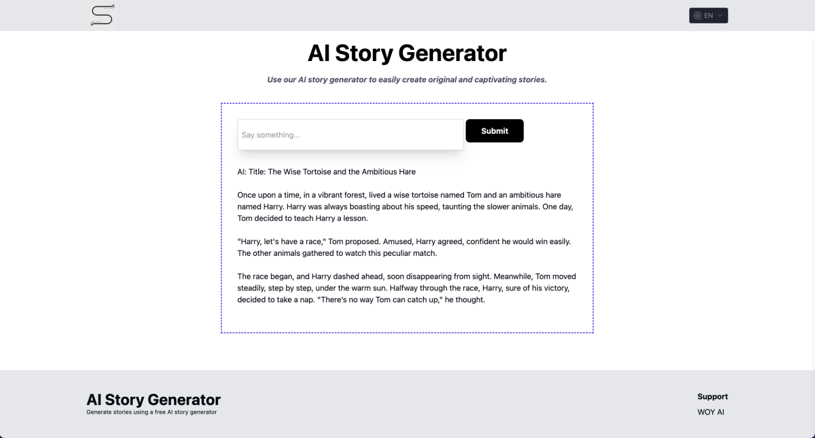 AI Story Generator - AI故事生成器