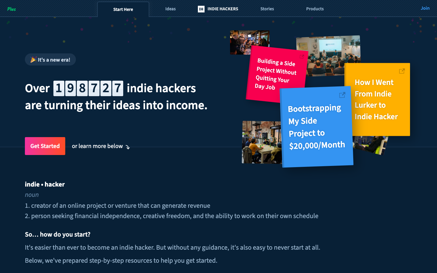 indiehackers独立开发者社区