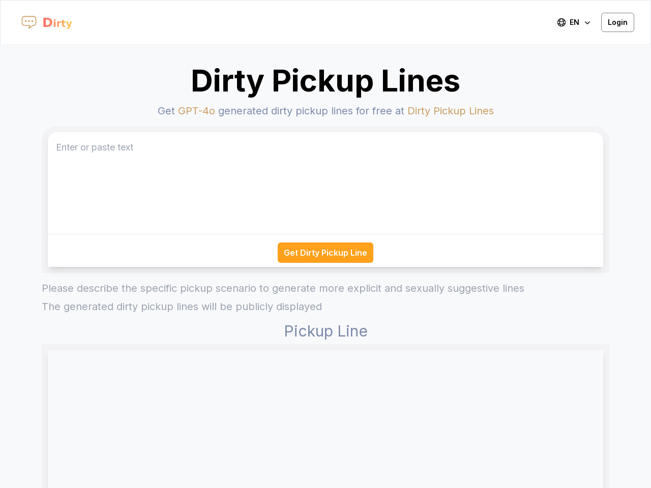 Dirty Pickup Lines 搭讪金句生成器