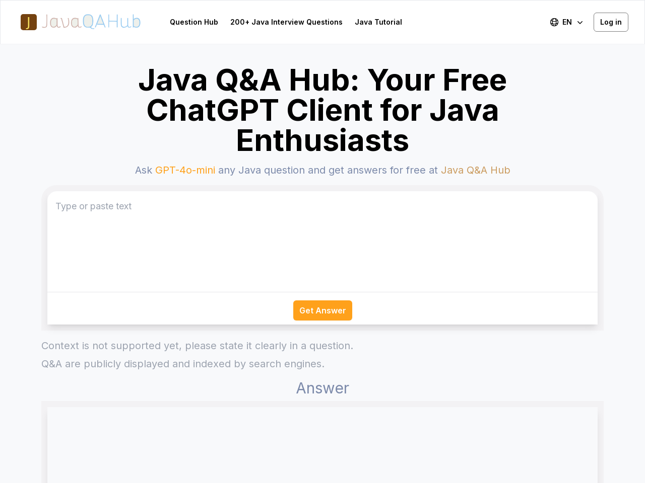 Java Q&A Hub—Java问答