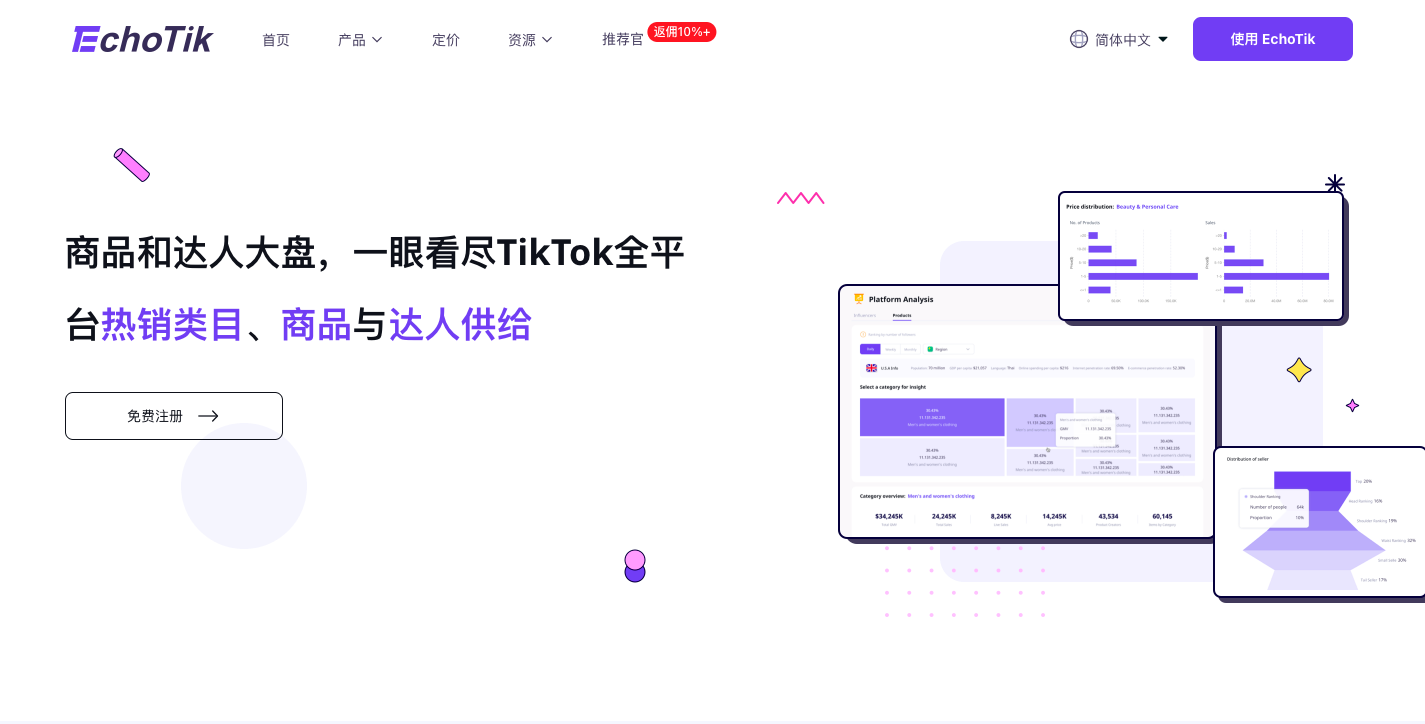 Echotik - TikTok电商数据分析