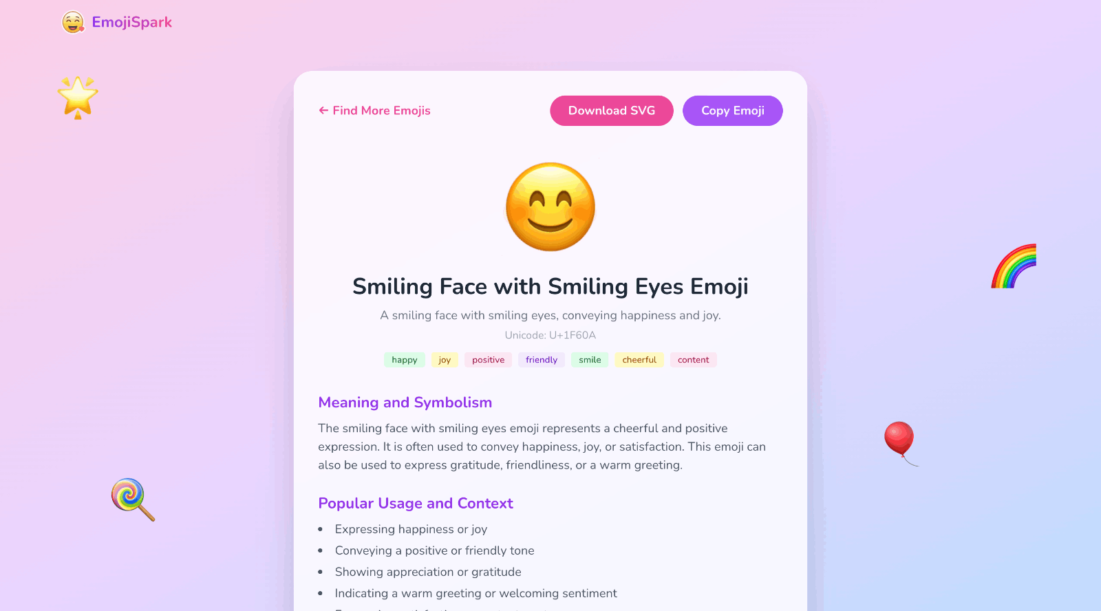 EmojiSpark - AI Emoji 搜索