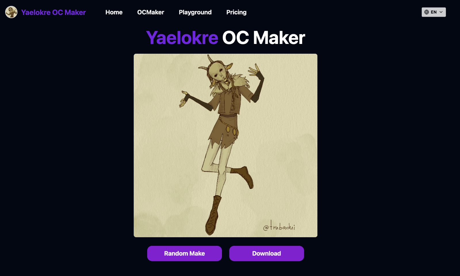 Yaelokre原创角色生成器