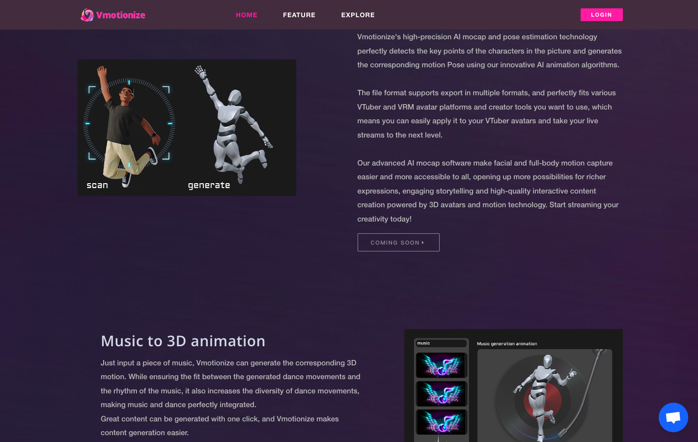 Vmotionize - AI生成3D动画视频