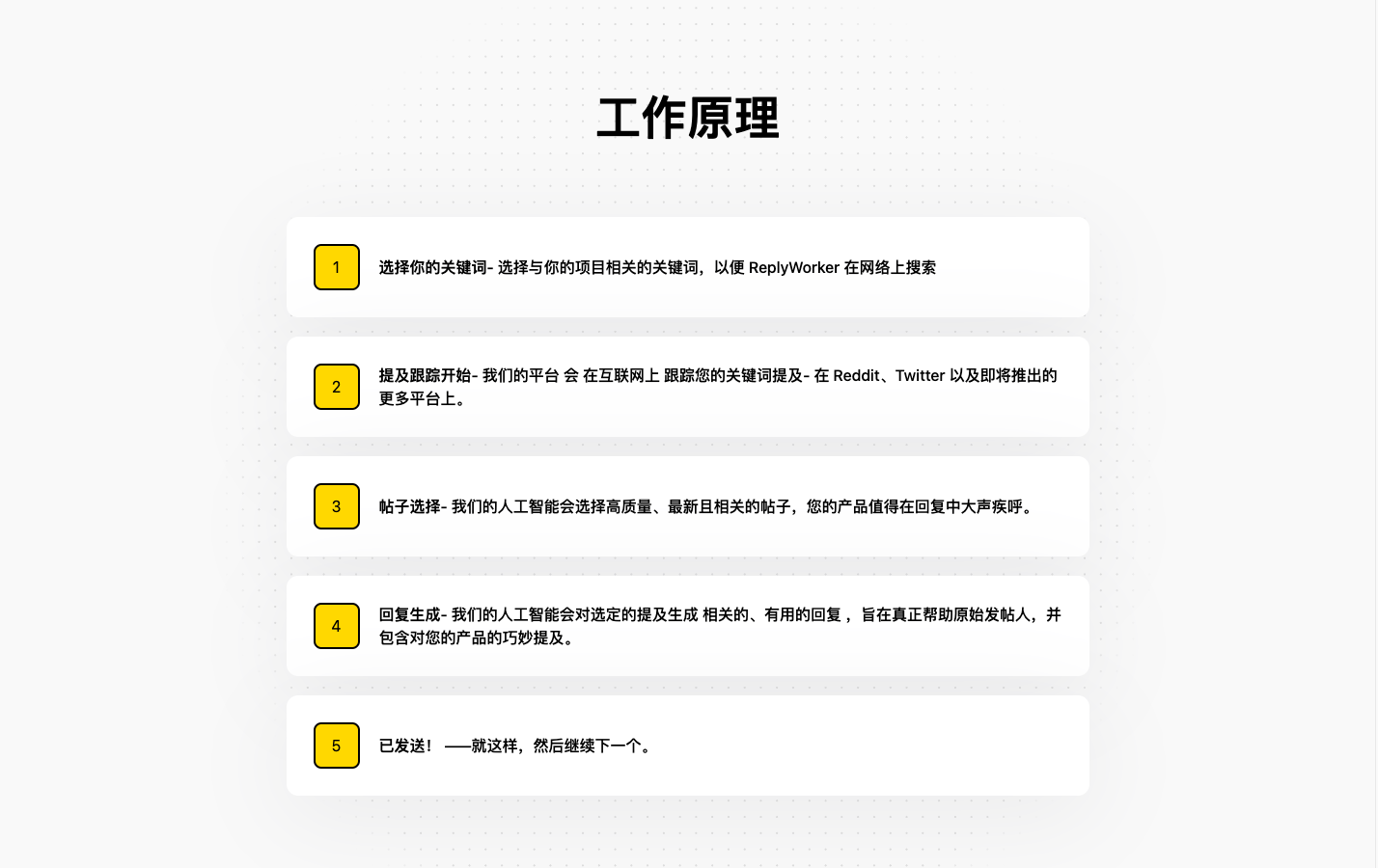 ReplyWorker AI产品推荐回复生成器