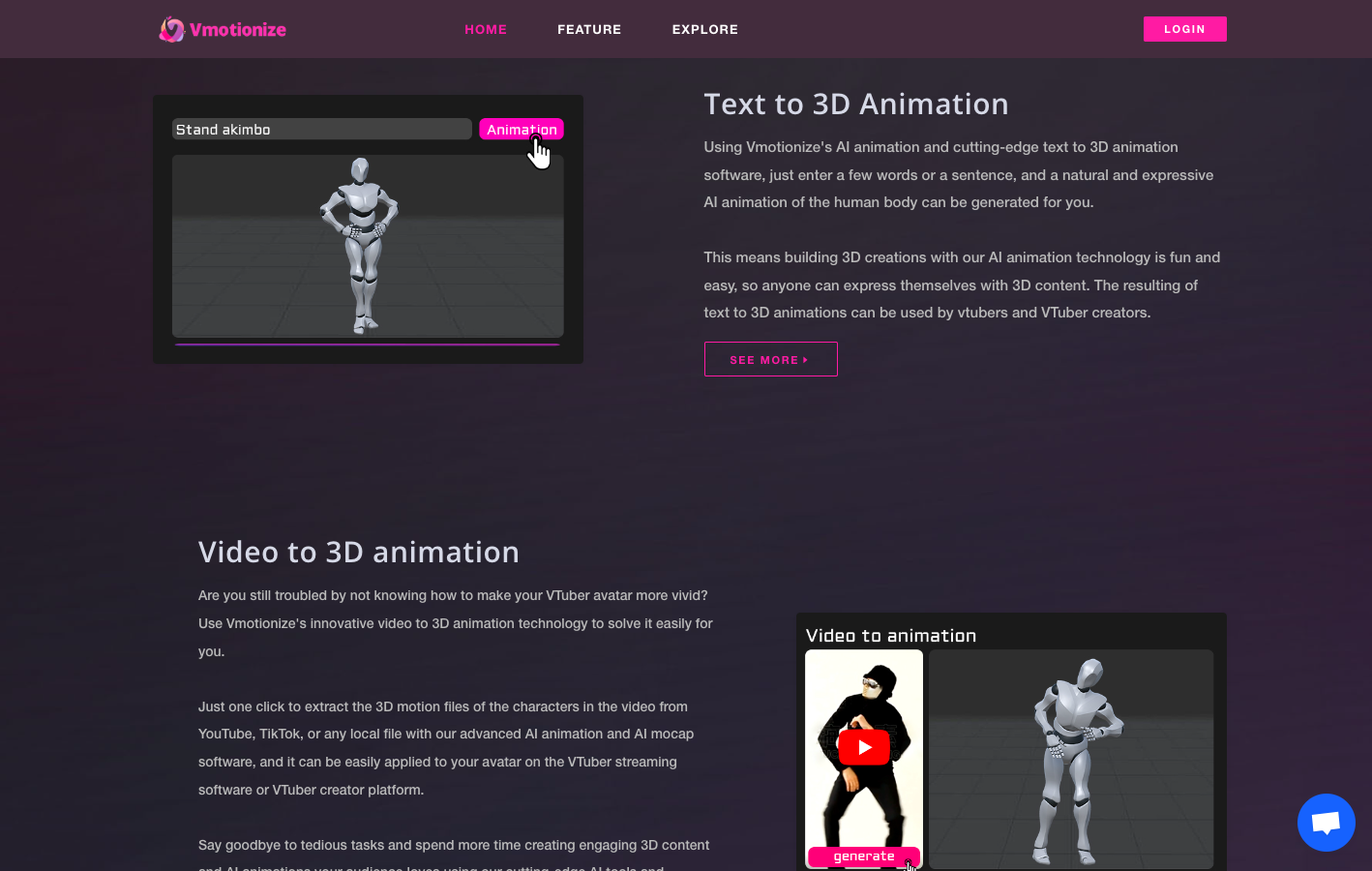 Vmotionize - AI生成3D动画视频