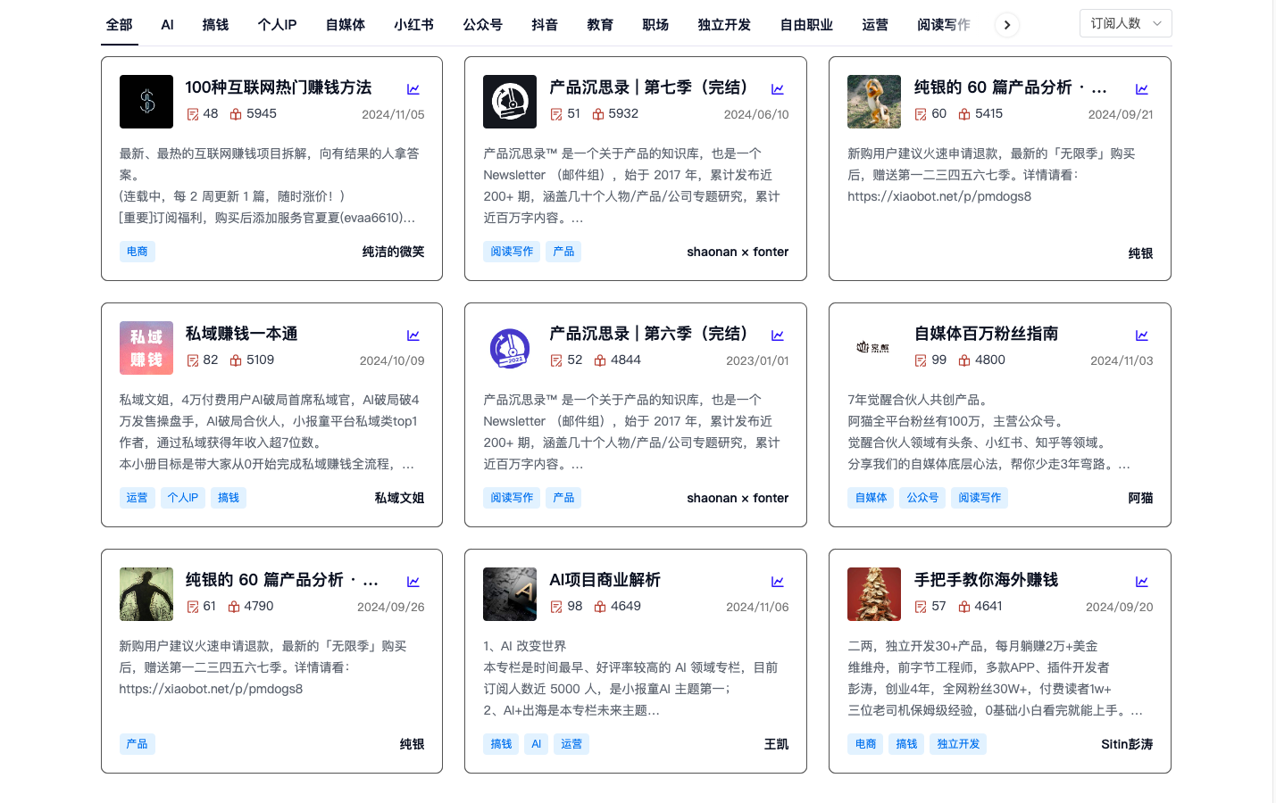 XiaoBot So 小报童专栏导航