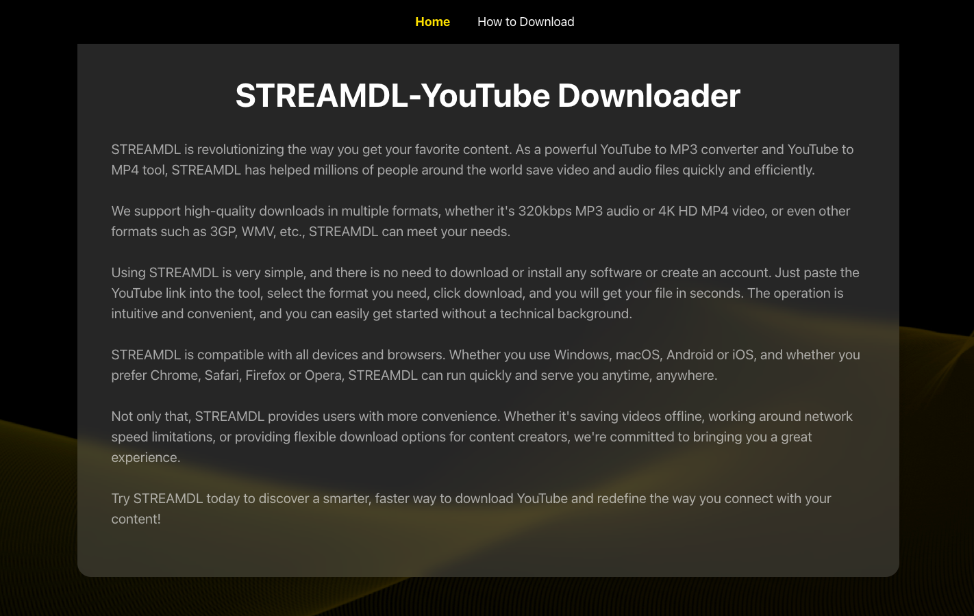 Streamdl - YouTube视频下载器