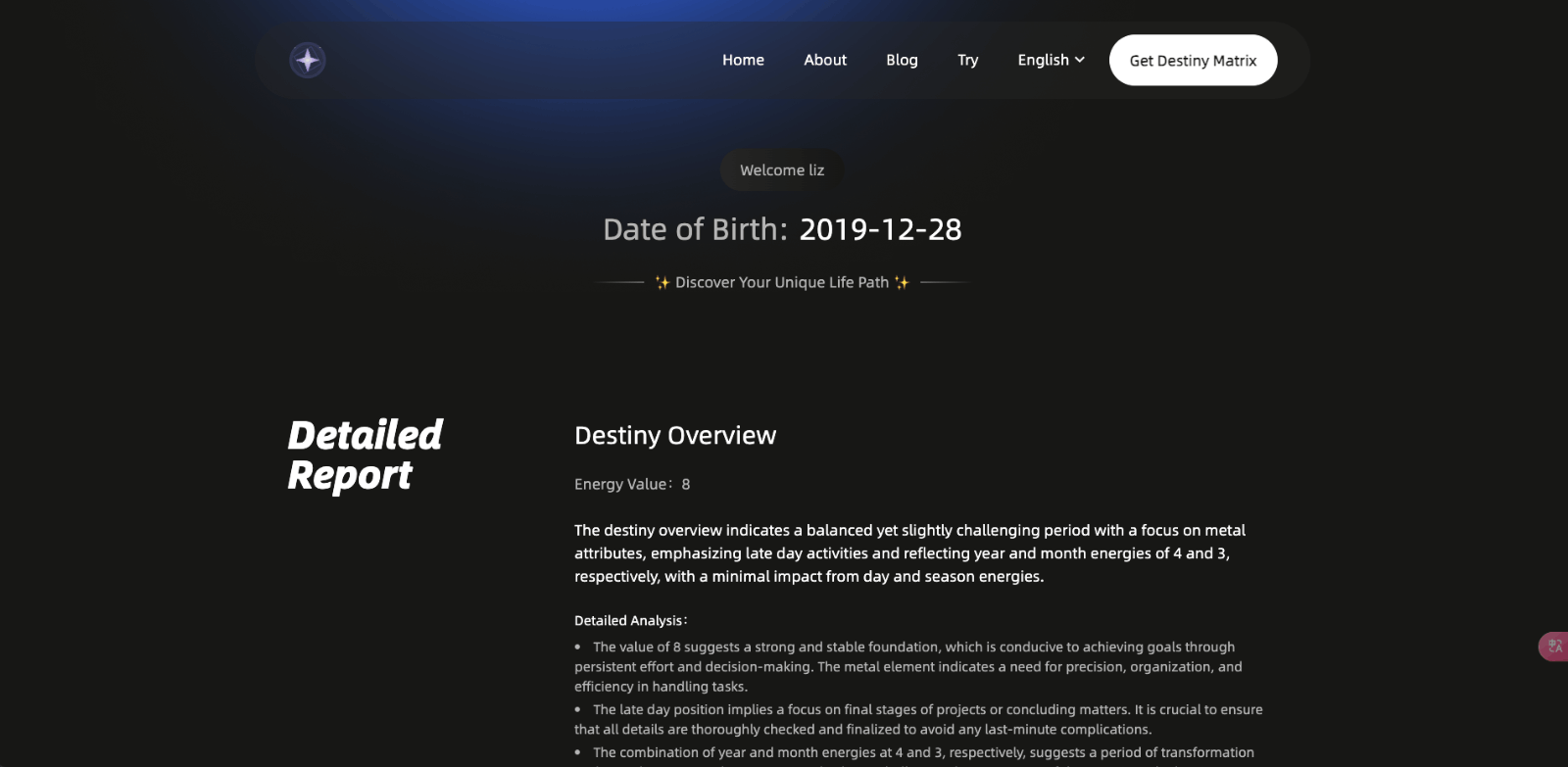 Destiny Matrix 命运矩阵