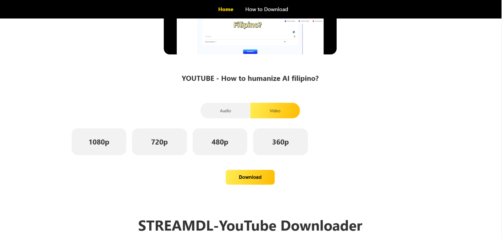 Streamdl - YouTube视频下载器
