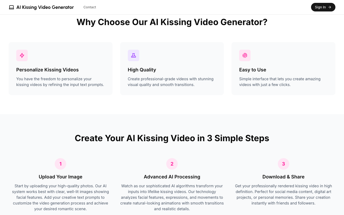 AI Kissing Video - AI亲吻视频生成器