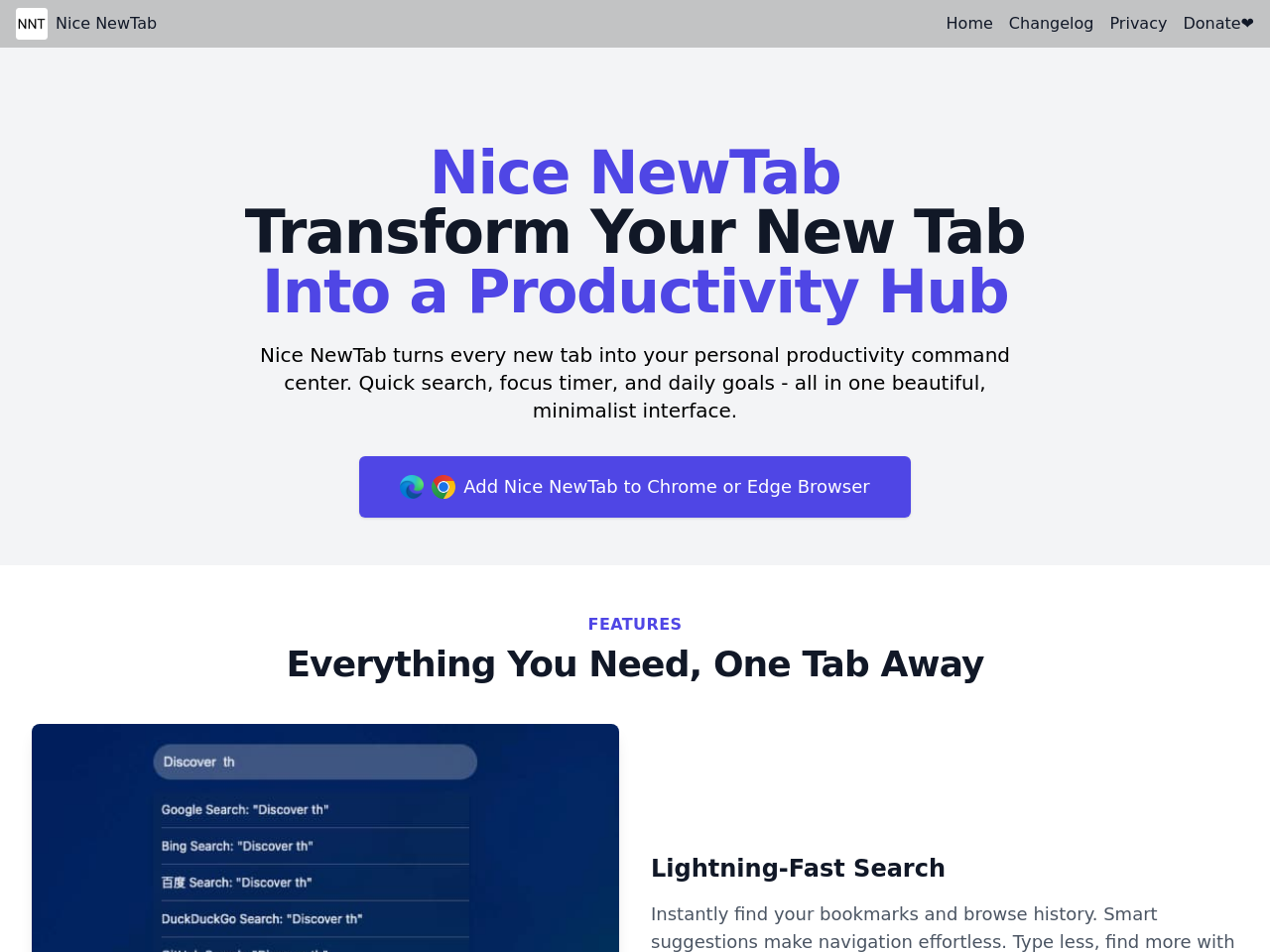 Nice NewTab 极简新标签页