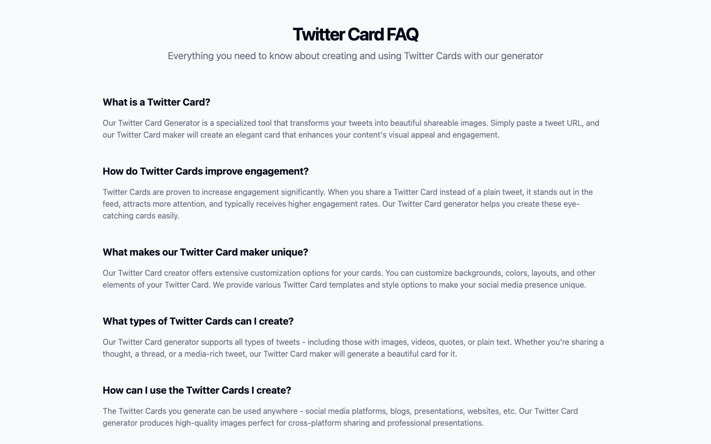 Twitter Card 文字卡片生成器