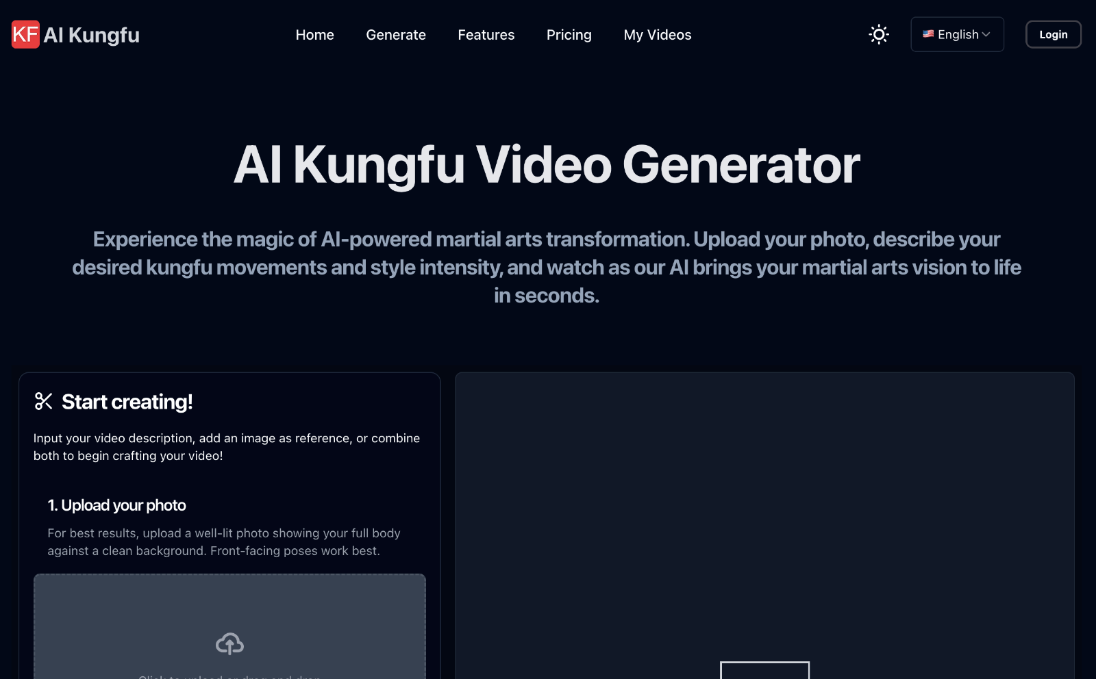 AI Kungfu — AI武术视频生成器