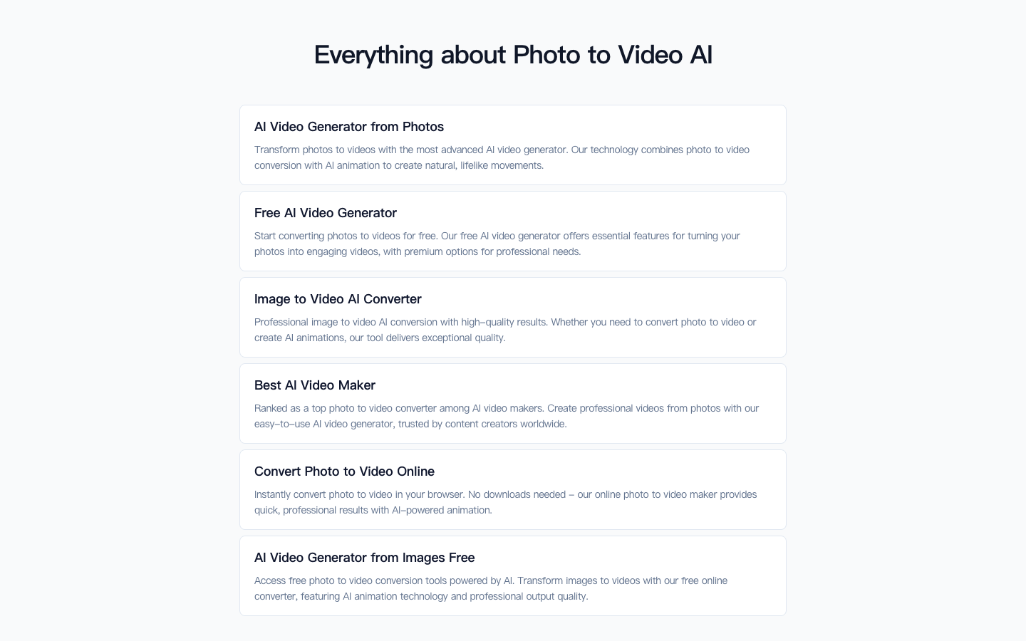 PhotoToVideo AI照片转视频