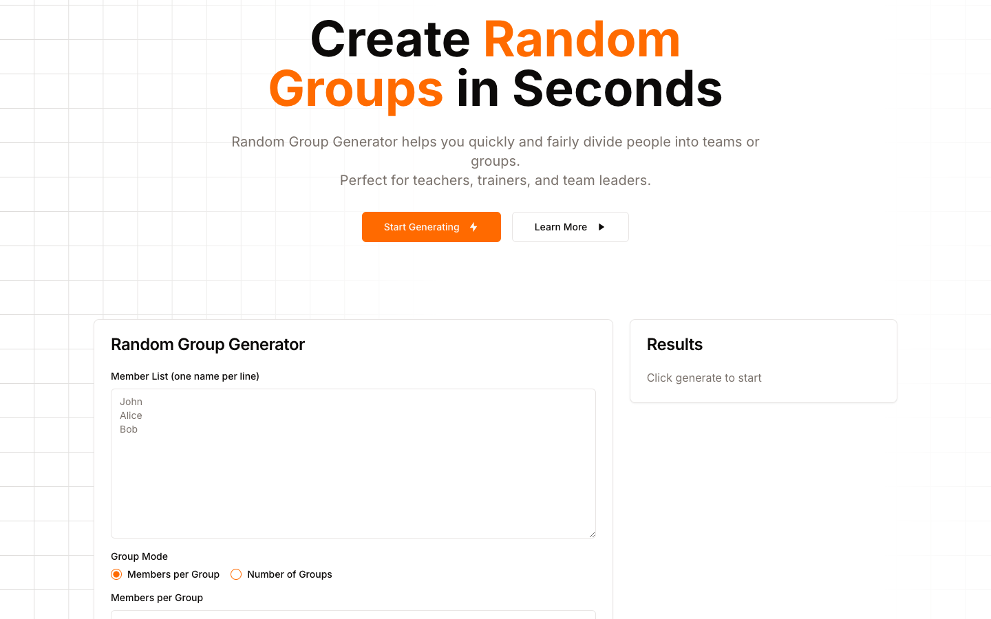 Random Group Generator 随机分组