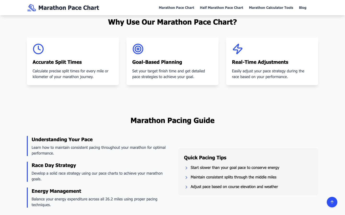 Half Marathon Pace Chart马拉松配速表
