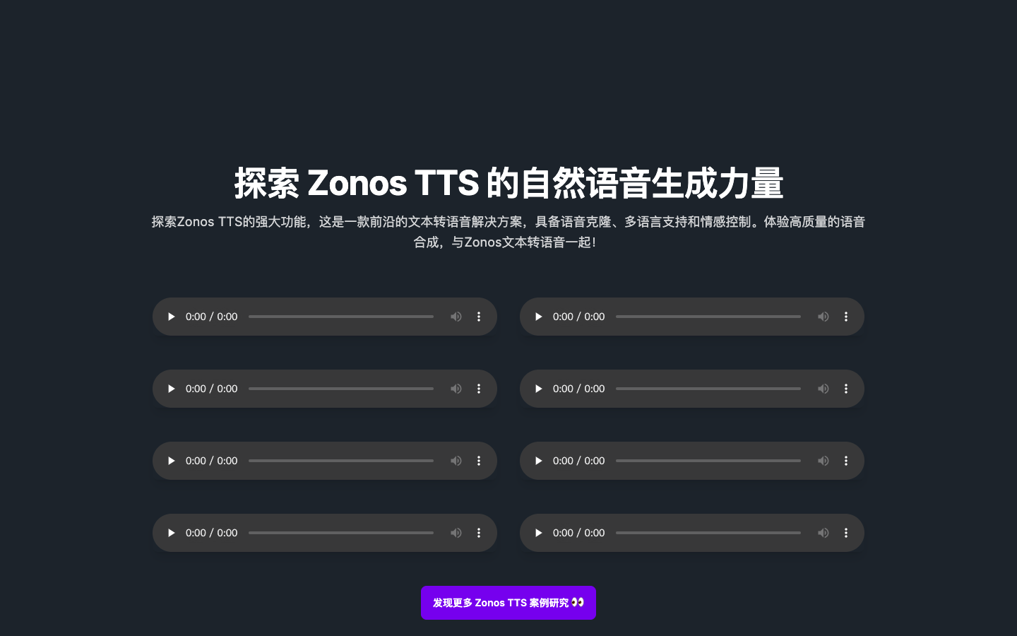 Zonos TTS - AI文本转语音