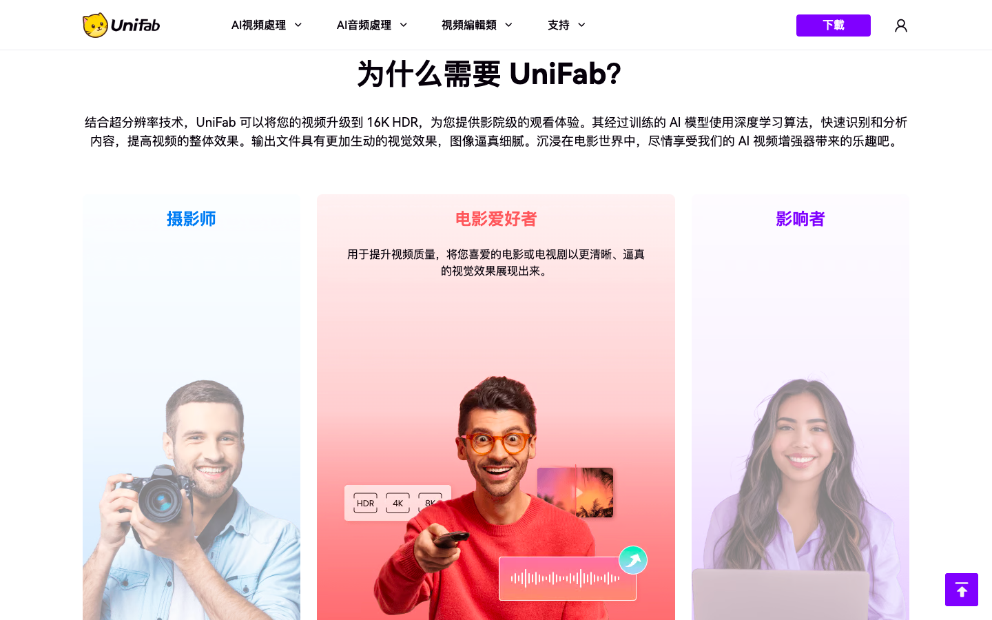 UniFab Al音视频增强