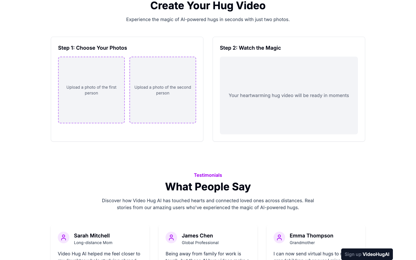 Video Hug AI拥抱视频生成器