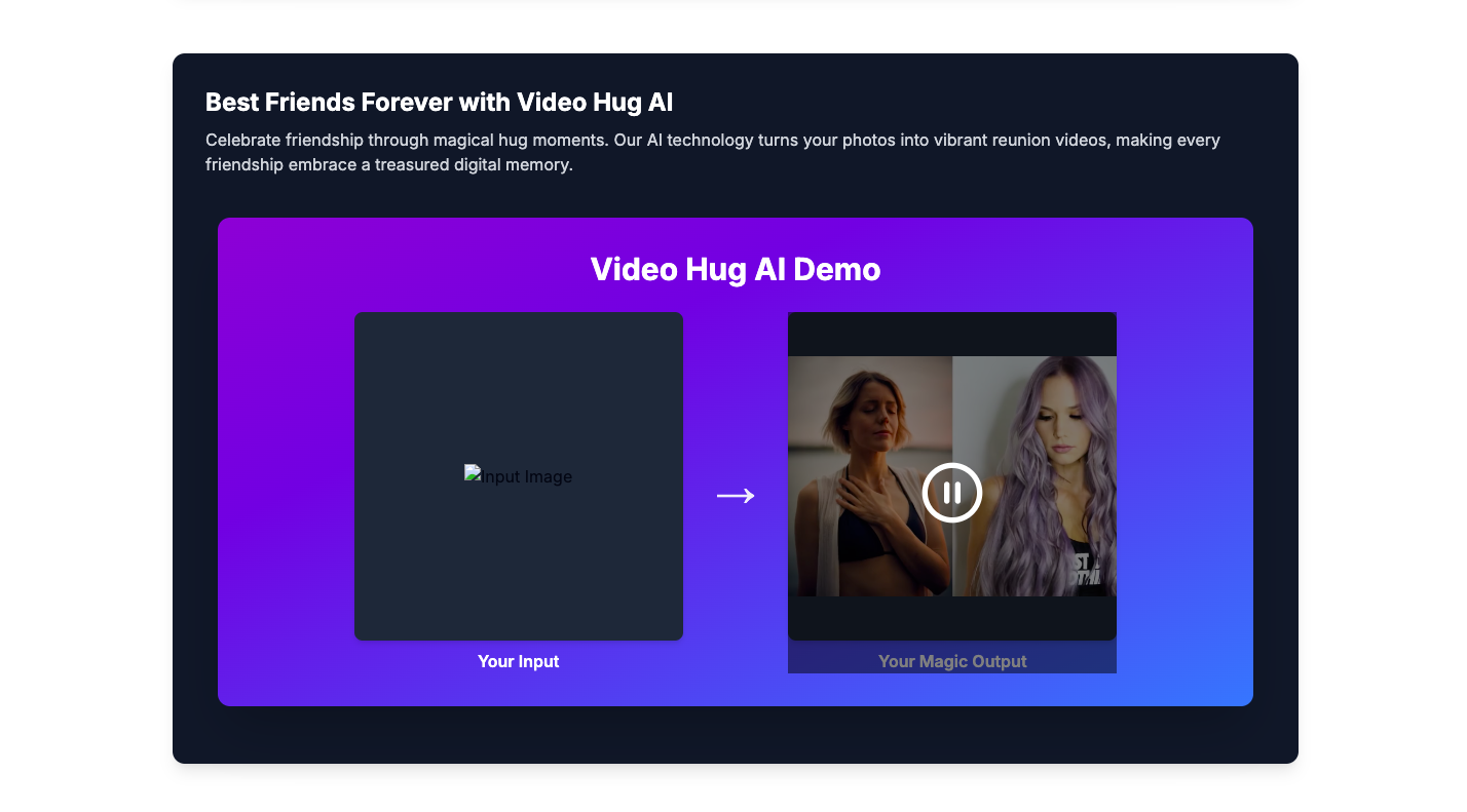 Video Hug AI拥抱视频生成器