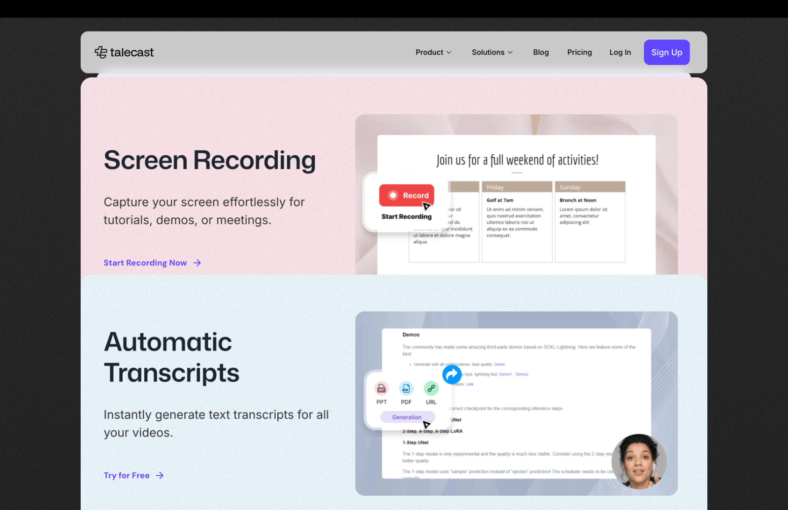 Talecast AI视频录制