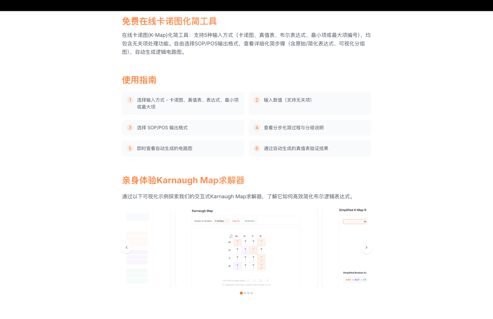 Karnaugh Map Solver卡诺图简化