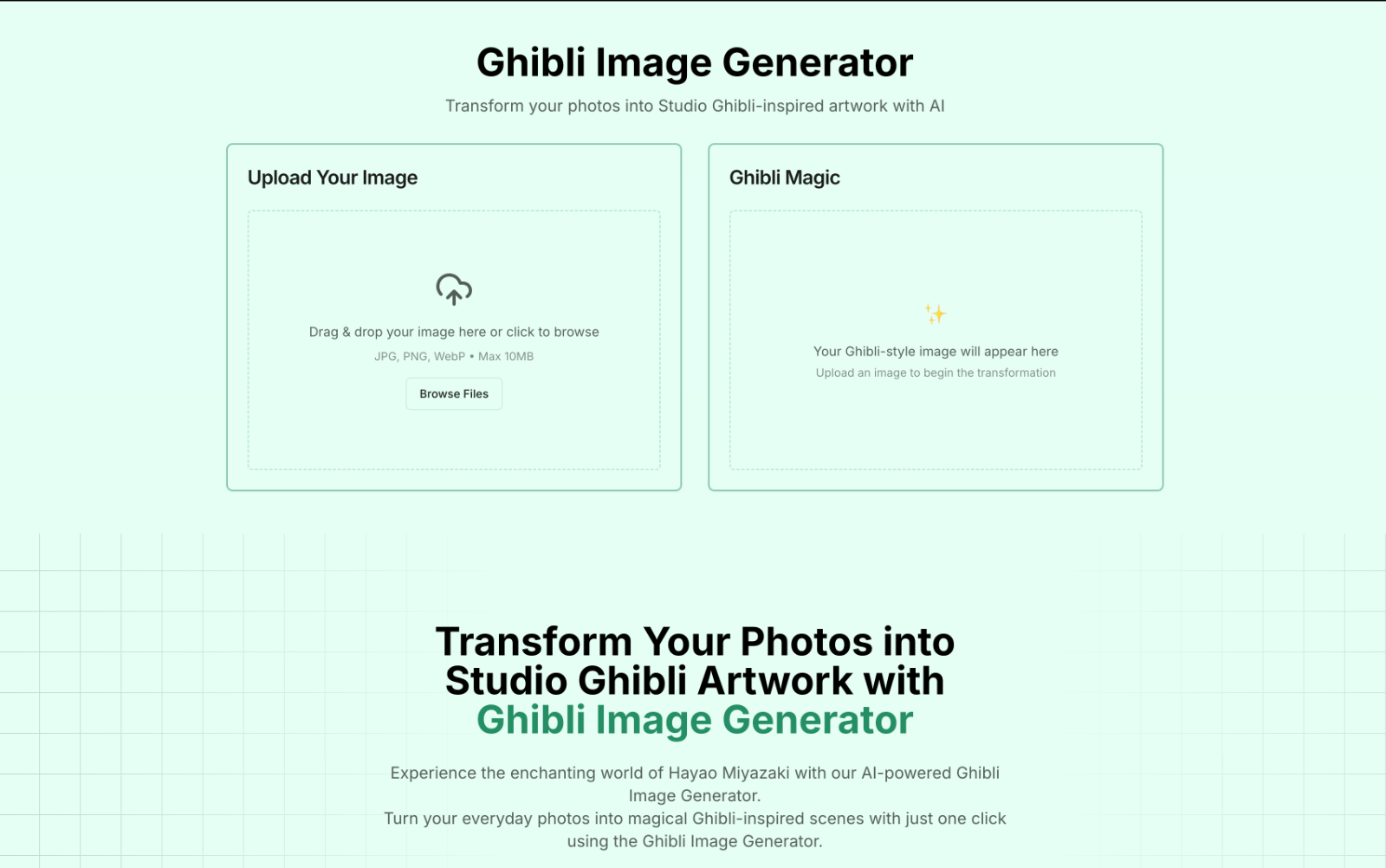 GhibliImage 吉卜力风格AI图片生成器