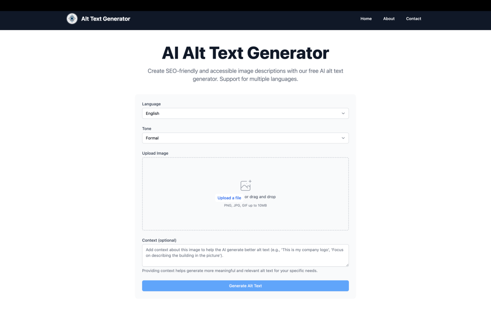 AI Text 图片Alt文本生成器