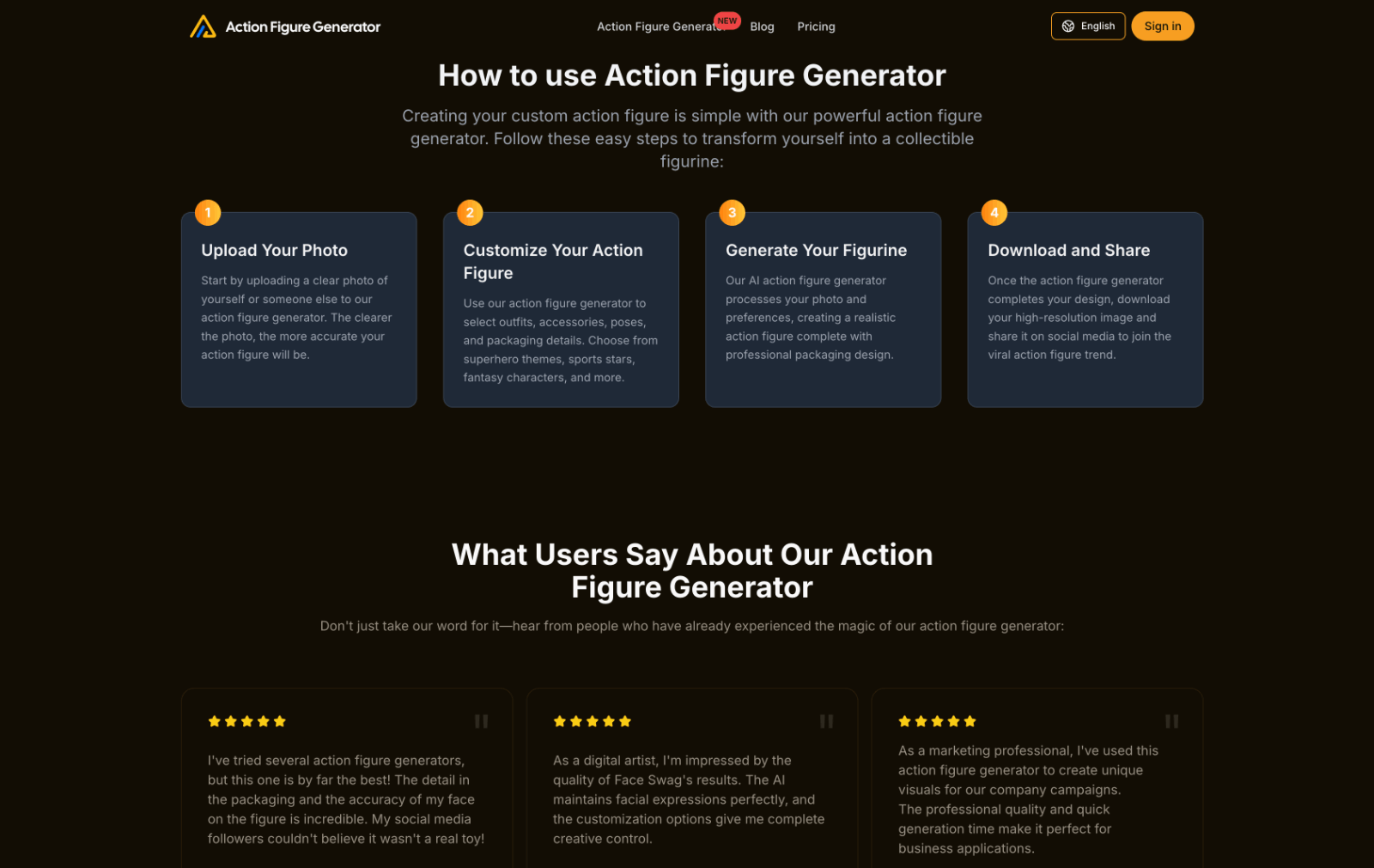 Action Figure Generator - AI动作人偶生成