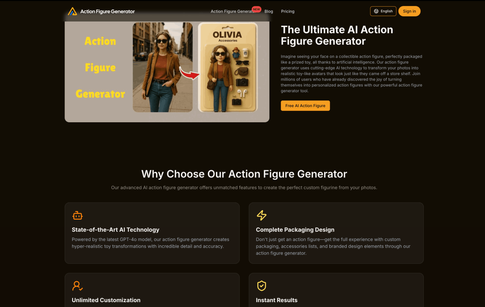 Action Figure Generator - AI动作人偶生成