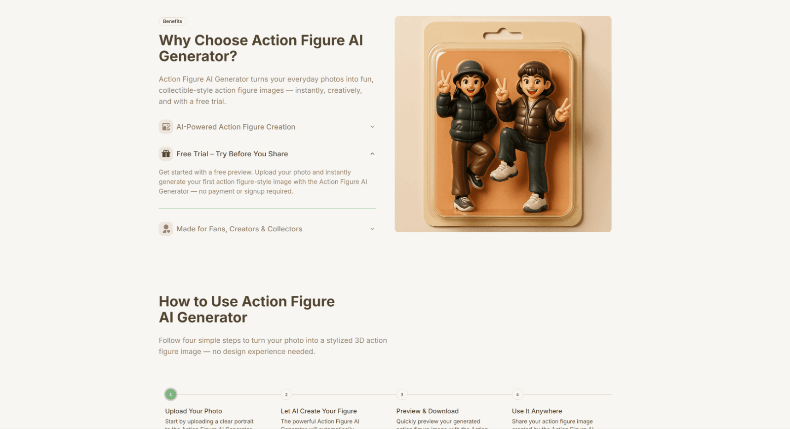 Action Figure AI Generator - AI动作人偶生成器