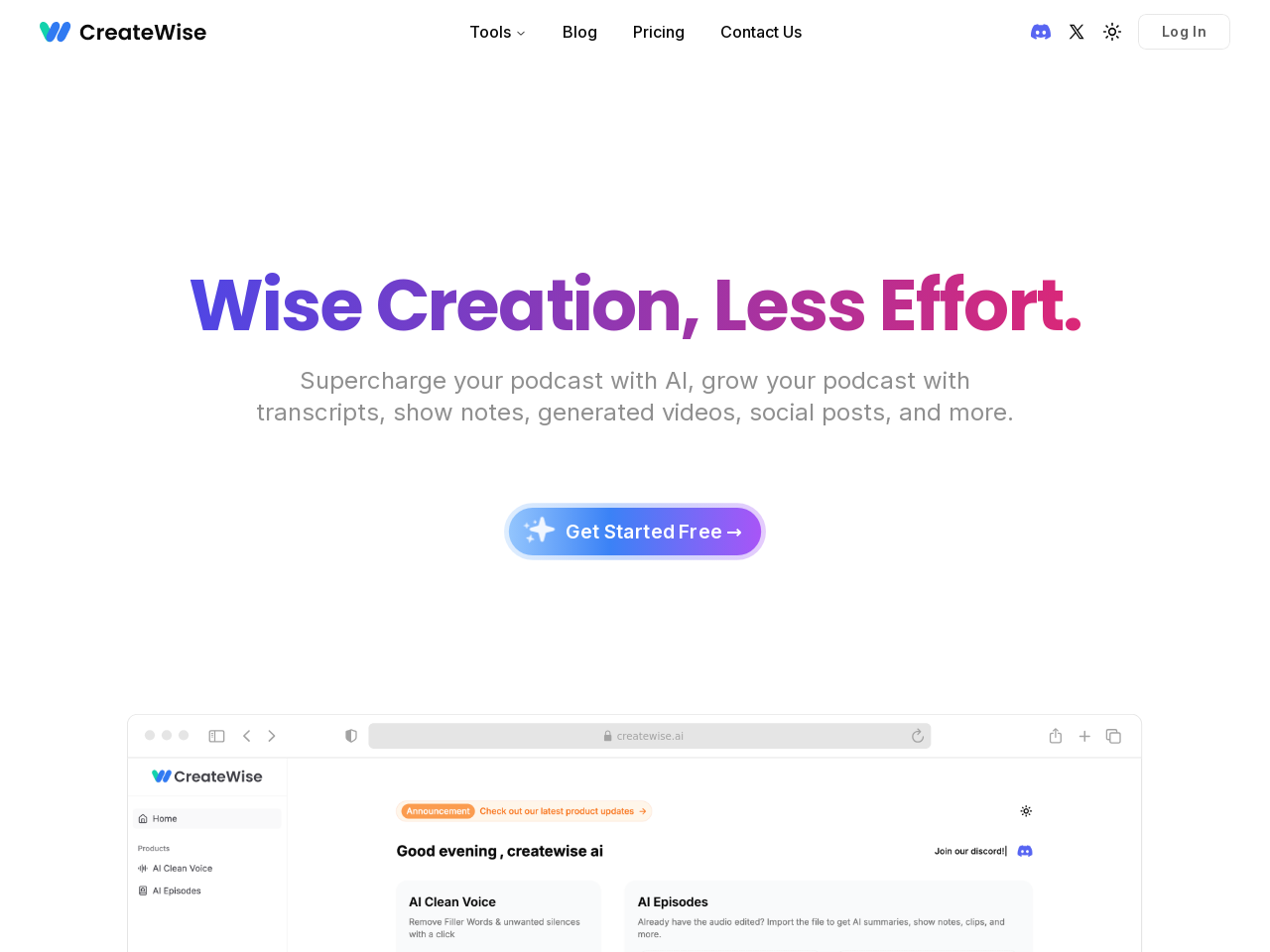 CreateWise AI播客
