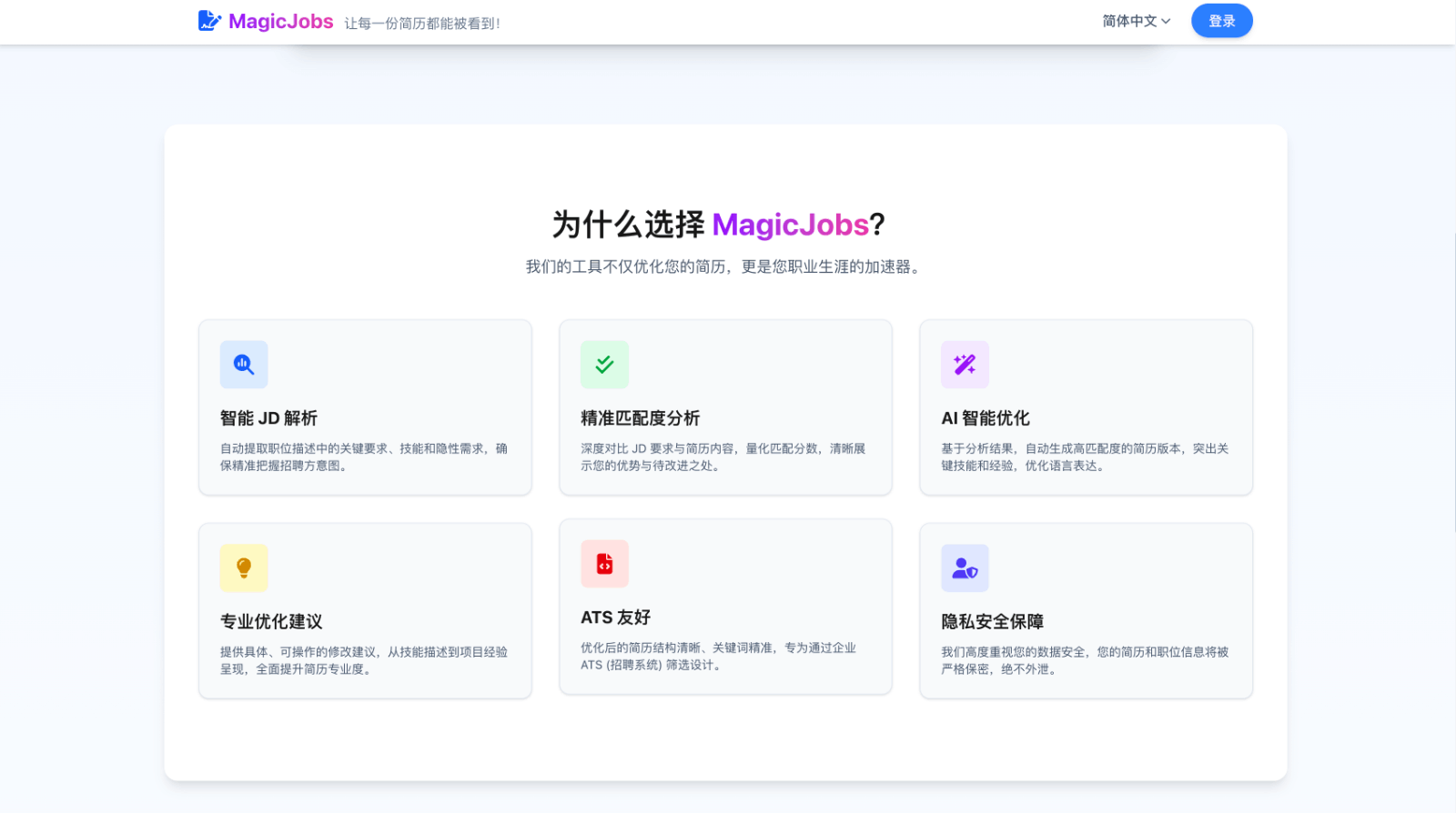 MagicJobs AI简历优化