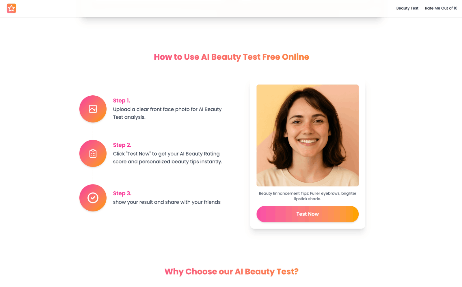 AI Beauty Test颜值评分
