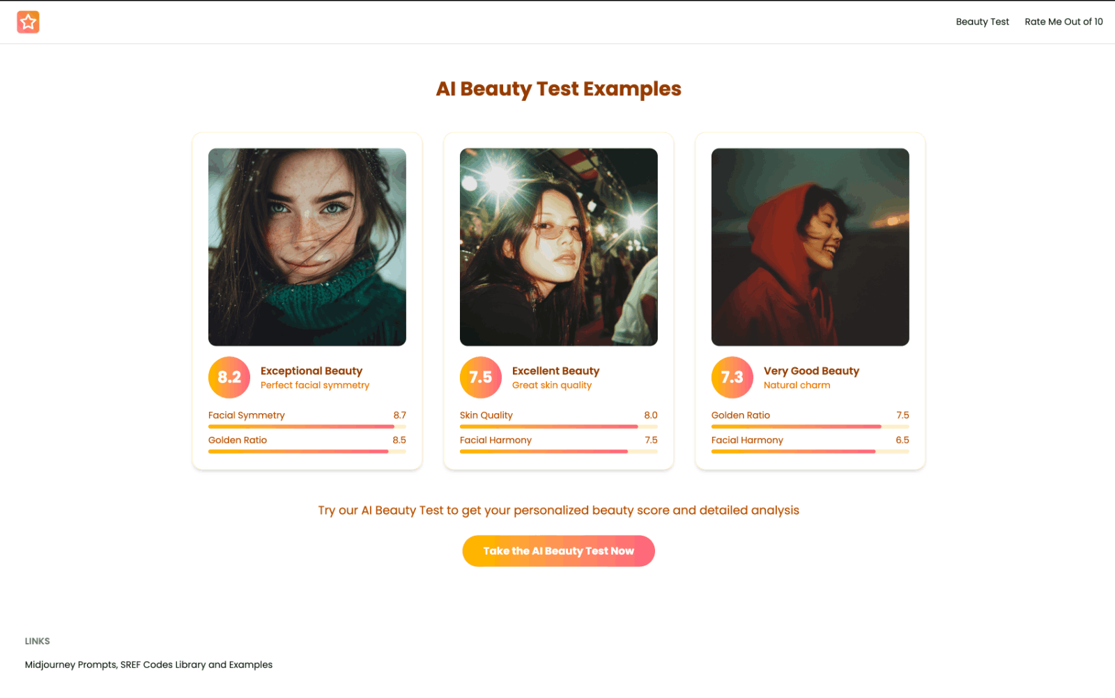 AI Beauty Test颜值评分