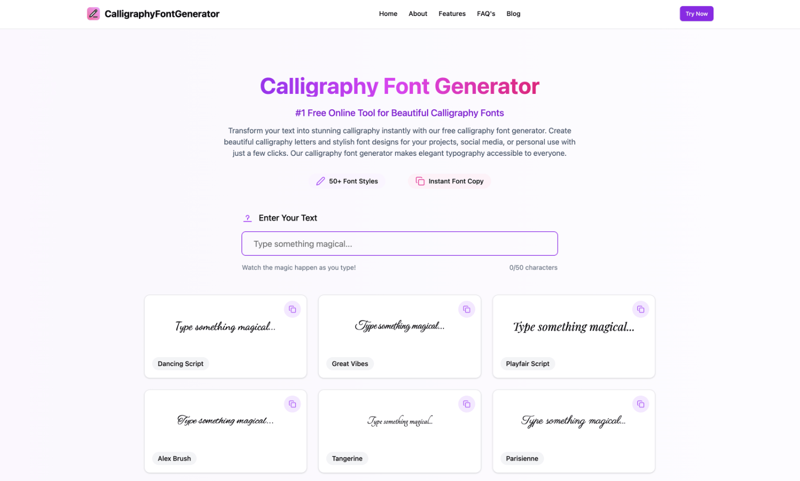 Calligraphy Font Generator书法字体生成