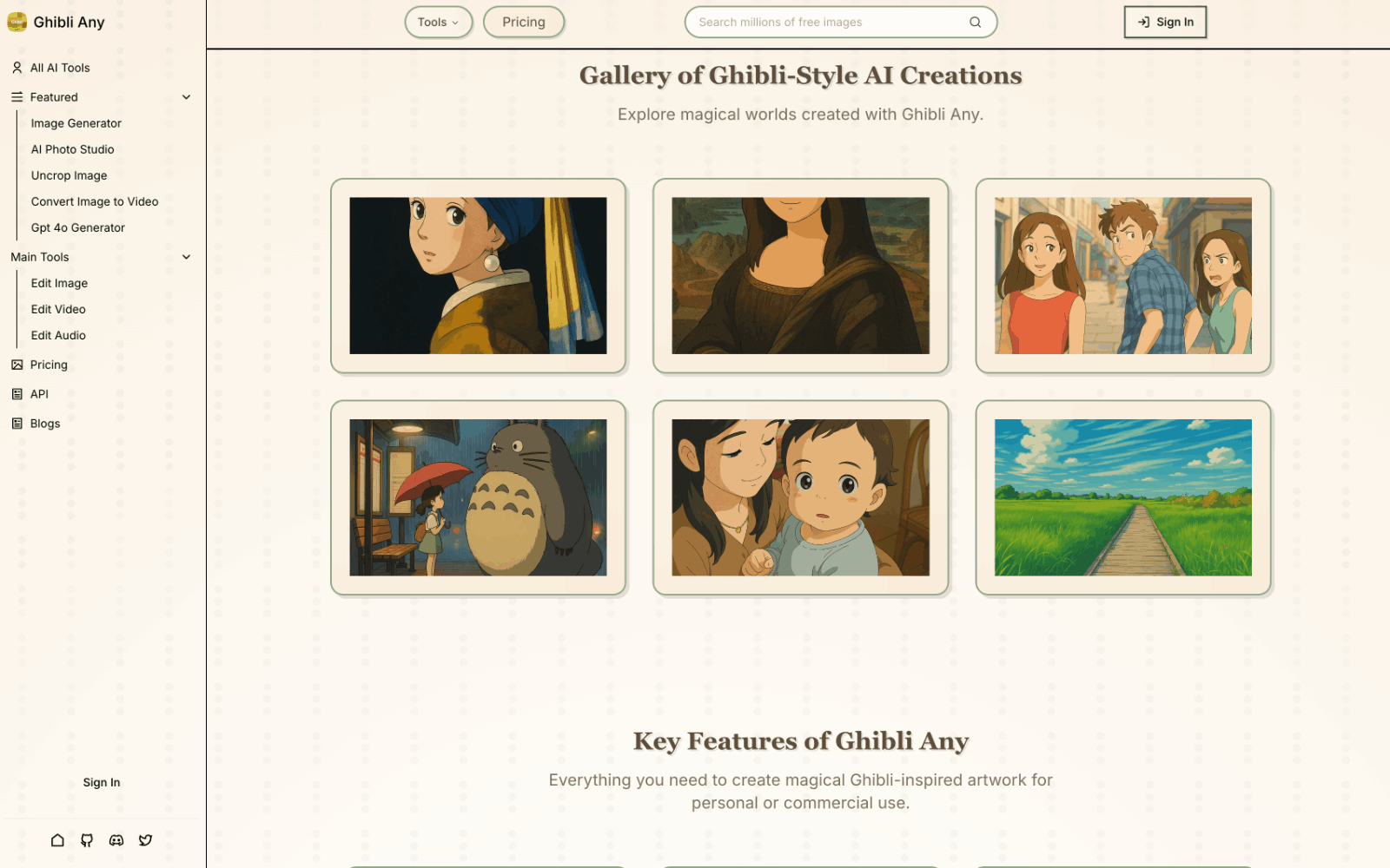 Ghibliany AI吉卜力风格生成